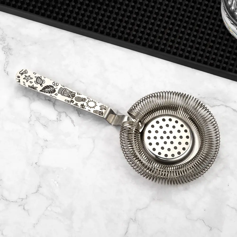 Tiki Etching Bent Bar Hawthorne Strainer (6).jpg