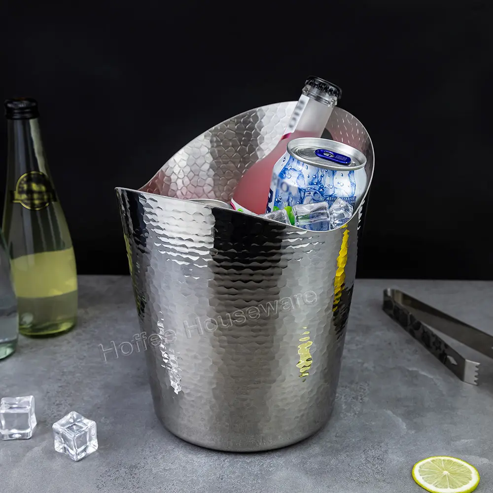 Creative Portable 5L Scale-Pattern Stainless Steel Ice Bucket-1 (1)