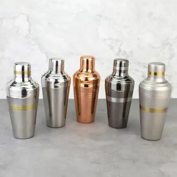 510ml 17oz 3-Pieces Japanese Style Stainless Steel Bartender Beverage Mixing Built-In Strainer Cobbler Cocktail Shaker