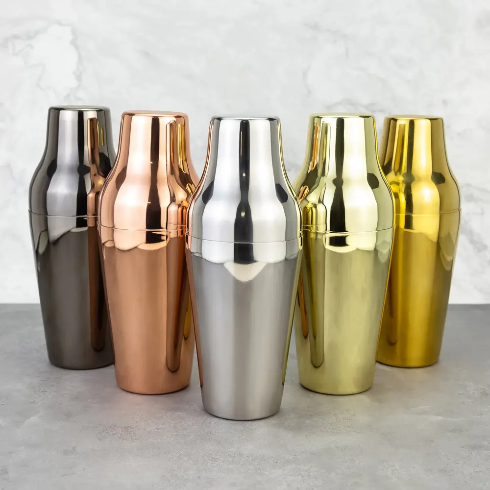 600ml 20oz 2-Piece Parisienne Shaker Stainless Steel Oversized Top Parisian Cocktail Shaker