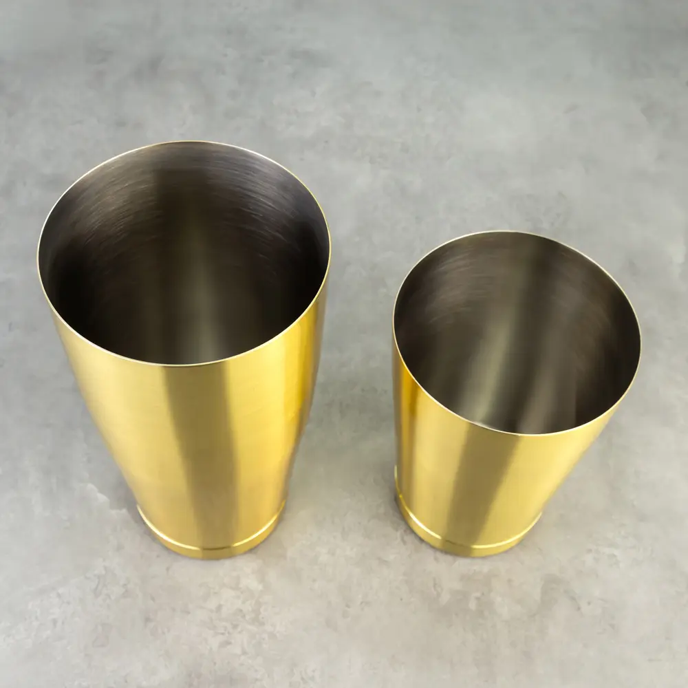 Antique Colored Brushed Surface Weighted Tins Boston Shaker (4).jpg