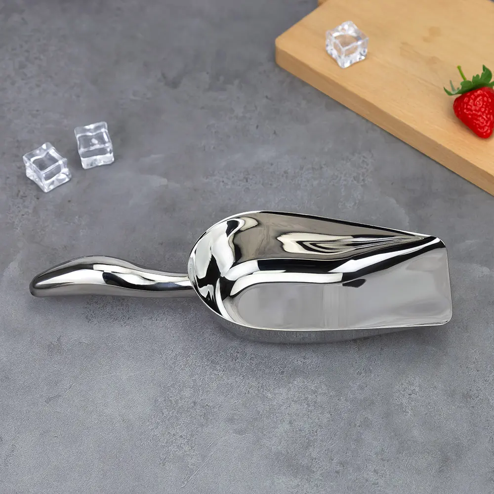 Curved Handle Flat Bottom Stainless Steel Ice Scoop (7).jpg