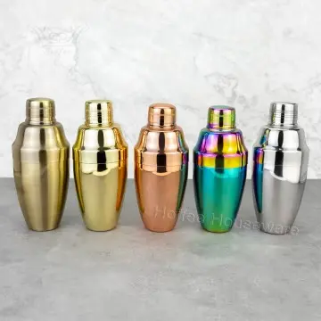 550ml 18oz 3-Pieces American Cocktail Shaker Stainless Steel Heavyweight Cobbler Shakers