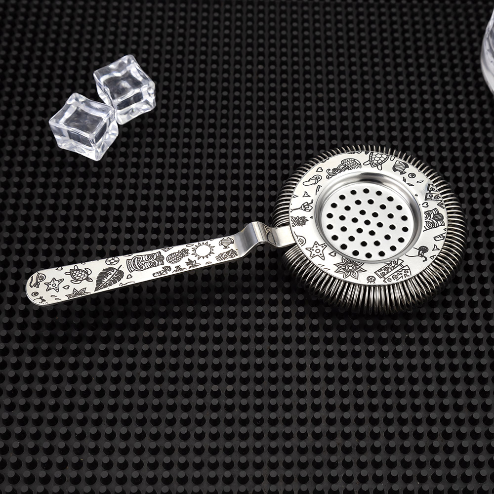 Tropical Style Engraved Bent Handle Ice Strainer (3).jpg