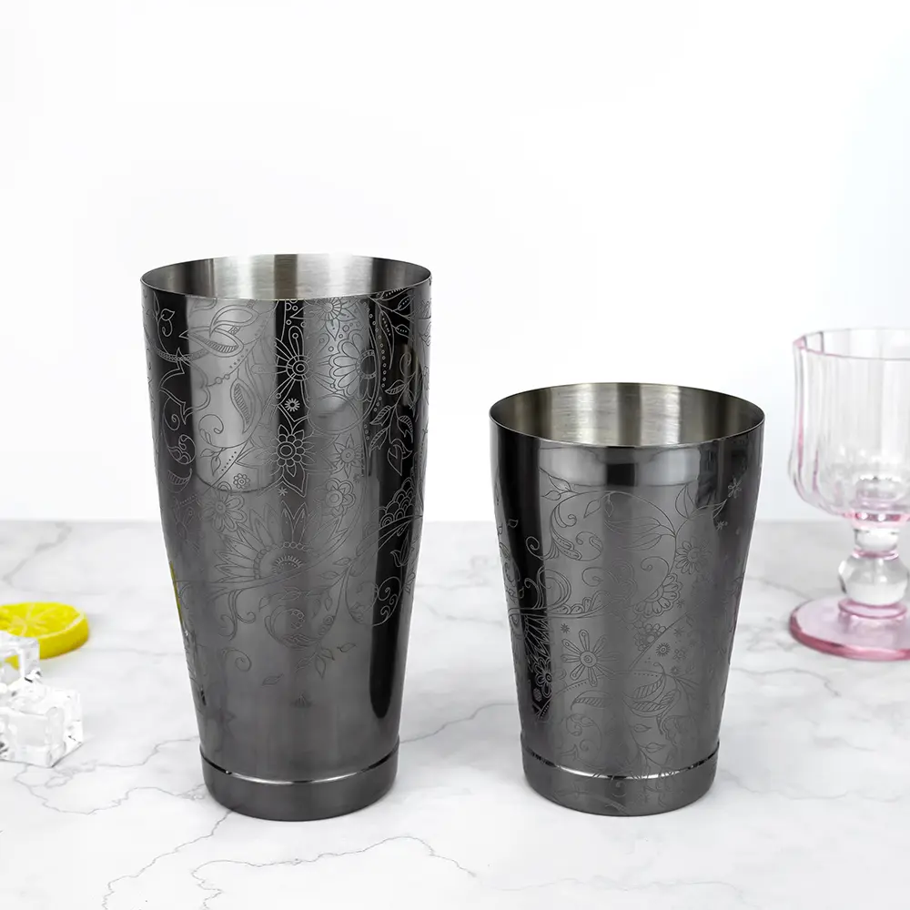 Sunflower Engraved Weighted Tins Boston Shaker (4).jpg