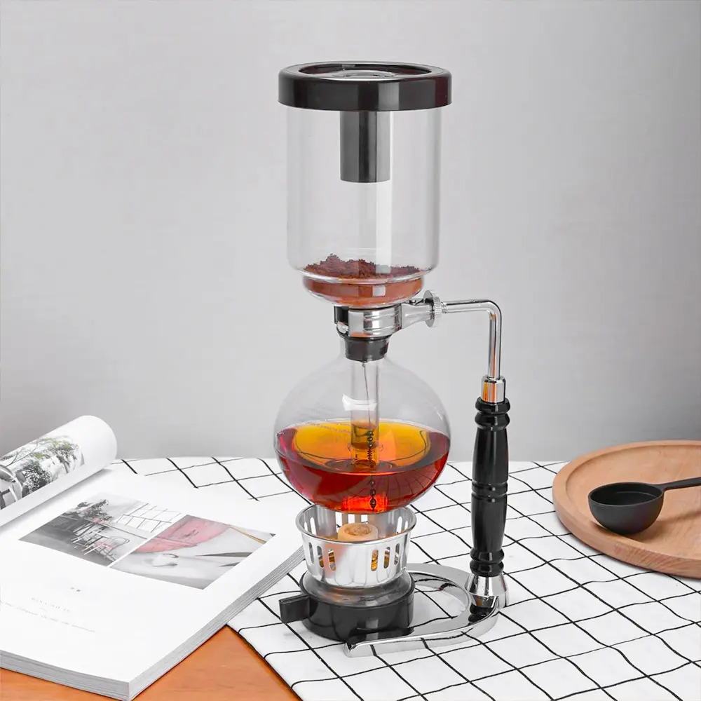 3/5-Cups Heat Resistant Glass Manual Vacuum Siphon Pot Coffee Maker