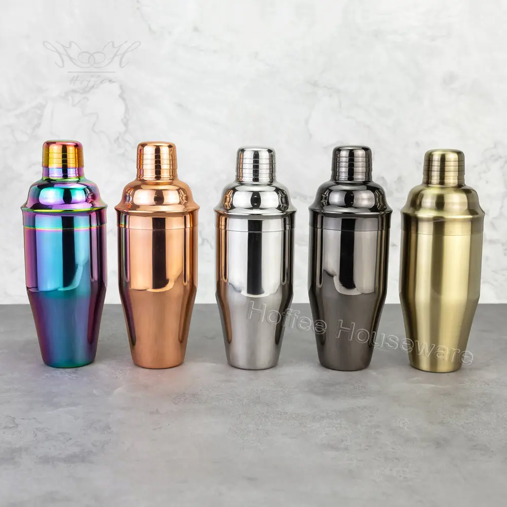 700ml 23oz 3-Pieces Cobbler Shaker 18/8 Stainless Steel Mixologist Mixing Cocktail Shaker