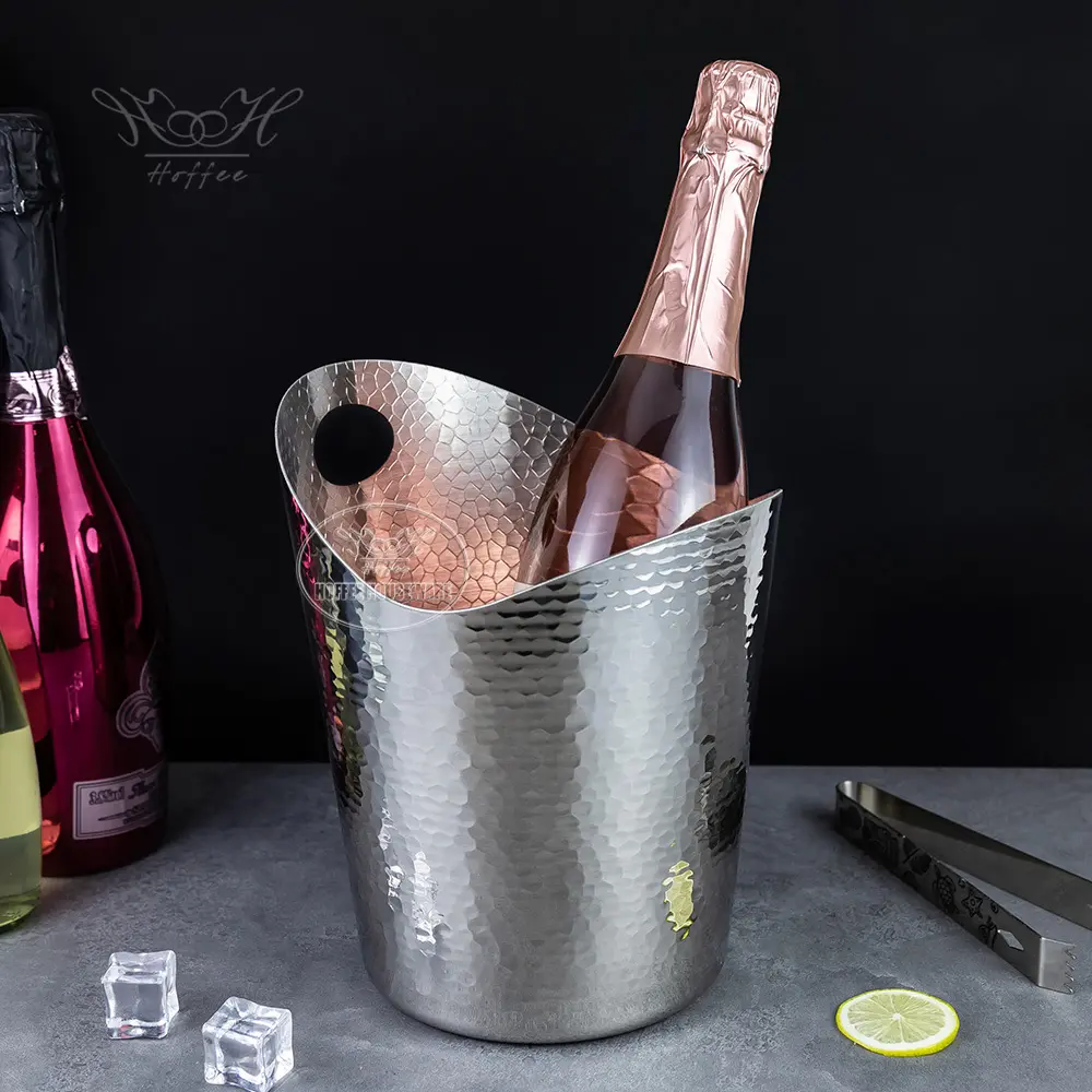 Creative Portable 5L Scale-Pattern Stainless Steel Ice Bucket