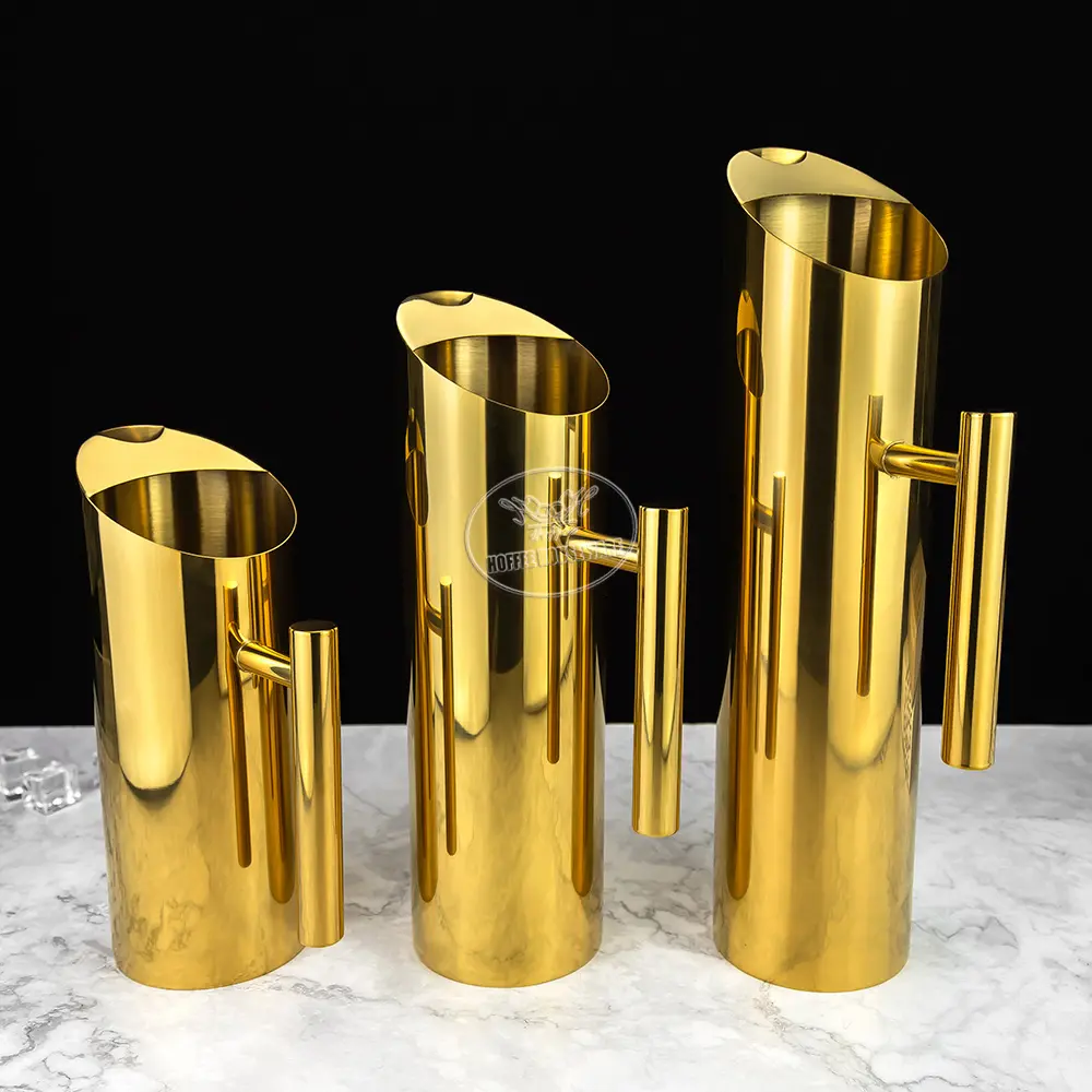 Elegant 1/1.4/1.7L PVD-coated Stainless Steel Water Pitcher