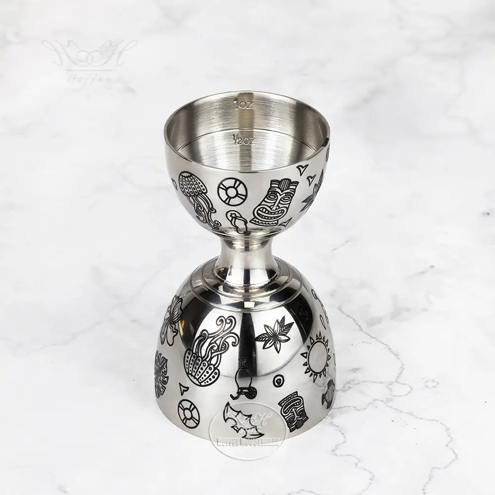 1+2oz Tiki-style Etching Liquor Measuring Bell-shape Cocktail Jigger (7).jpg