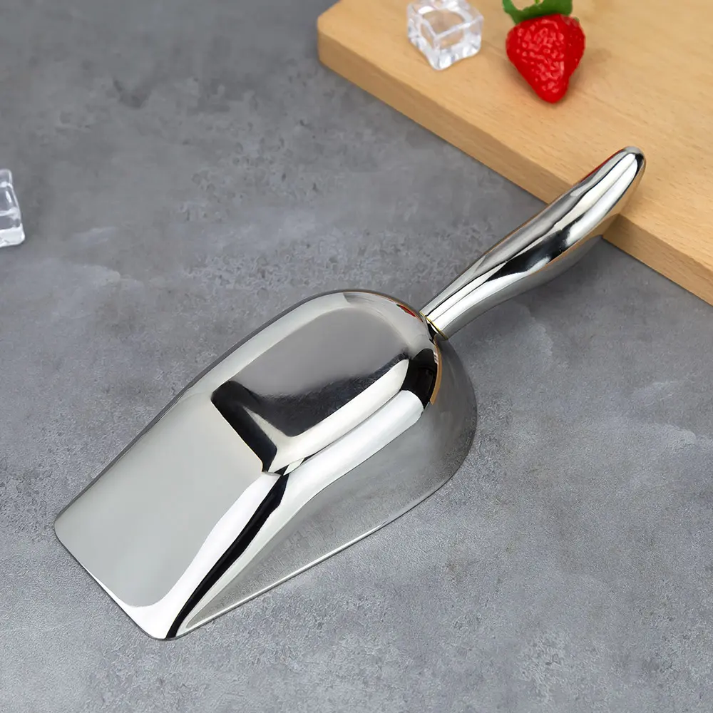 Curved Handle Flat Bottom Stainless Steel Ice Scoop (6).jpg
