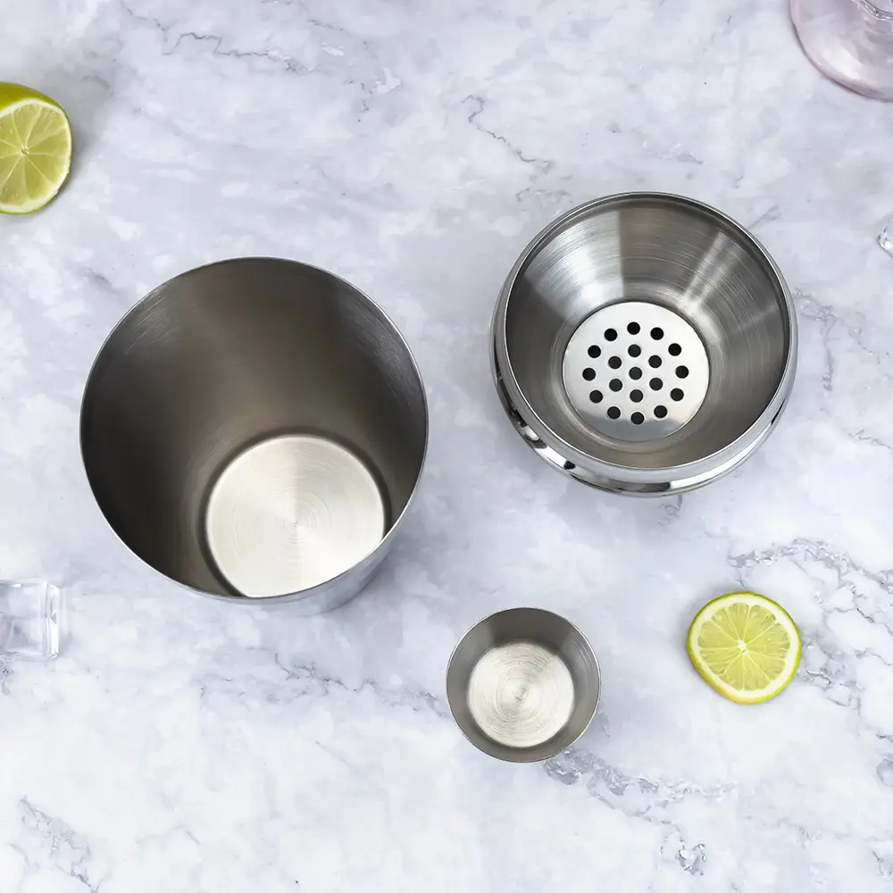 Replaceable Tins 3-Pieces Built-In Strainer Cocktail Shaker (6)